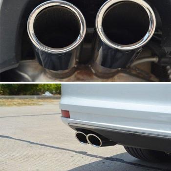 2Pc Steel Tail Pipe Trim for Jetta MK6 1.4T Golf 6 MK7 Bora Scirocco Tiguan A4 Q5