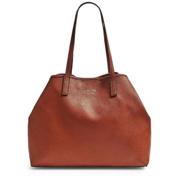 Guess Vikky Large Tote, Borsa a Spalla Donna, Bianco (Cognac), 39.5x31x18 cm