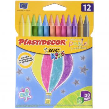 ESTUCHE 12 CERAS PLASTIDECOR COLOR EXOTICO