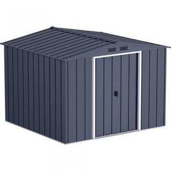 Duramax Abri extérieur métal gris anthracite 6,34 m² – Ancrage inclus