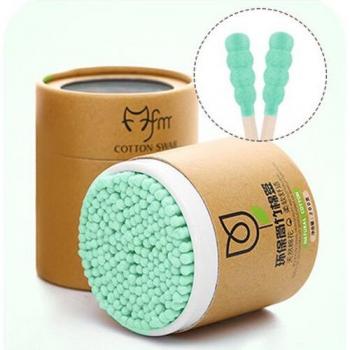 Bâtonnets en bois doux pour nettoyage des oreilles, 200 pièces