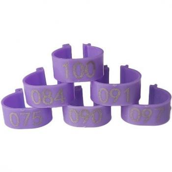 Rubans d'identification pour jambes de volailles, 100 pièces, 16mm