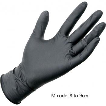 Gants jetables noirs 100 pièces en PVC pour usage alimentaire #T3G