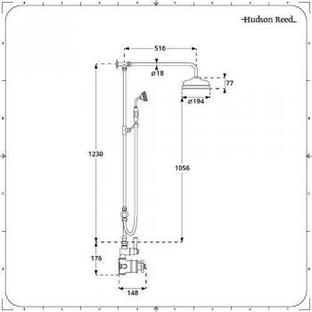 Colonne de douche à double fonctions Hudson Reed Elizabeth