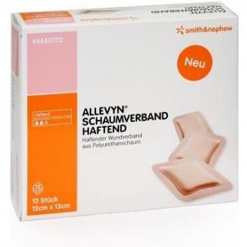 Smith & Nephew ALLEVYN 12x13 cm haftender Verband 12 Stück