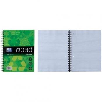 Cambridge A4+ Wirebound Recycled Notebook 200 Pages 70g/m2 Punched 4-Holes Ruled Margin Pack of 3