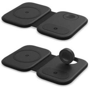 Cargador Inalámbrico 3 en 1 para iPhone, AirPods y Galaxy Buds