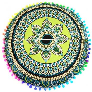 Coussin Rond Maison Mandala 43 cm