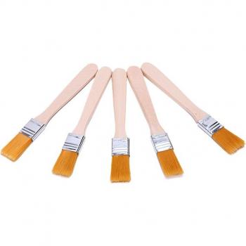 5x Artist Oil Painting Brushes 1.4cm Wide Yellow