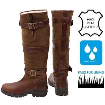 Bottes Highlander en cuir/suède marron