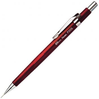 P205B Pentel 0.5 mm HB Red Mechanical Pencil