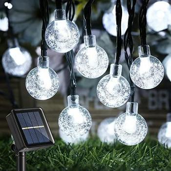 9 Ft Solar Christmas Lights with 60 LED Globes