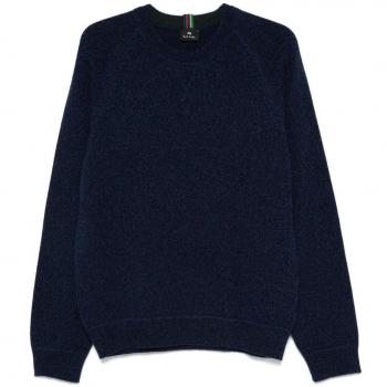 Paul Smith Blue Merino Wool Crew Neck Jumper