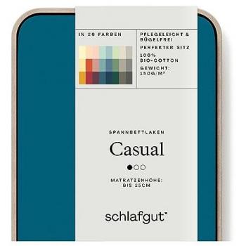 Schlafgut Spannbettlaken CASUAL für Matratzen bis 25 cm Höhe, 100% Bio-Baumwolle