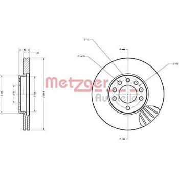Metzger Bremsscheibe 6110156
