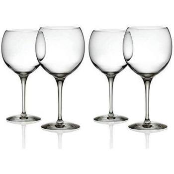 Alessi Mami XL: set di 4 bicchieri in vetro cristallino per vini rossi