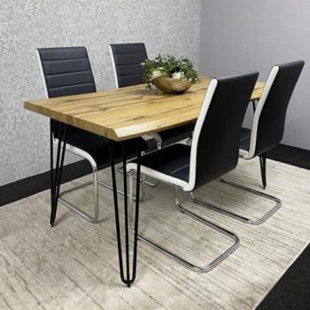 Koala Contemporary Dining Table & Chair Set (4 Seats) – Brown Colorway