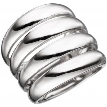 JOBO Damenring 925 Sterling Silber (rhodiniert) – Breiter Stil, Gr. 54