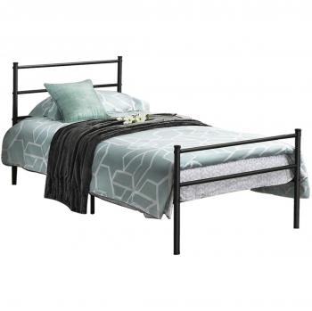 Lit en Fer Aingoo 1 Personne Noir 90x190cm