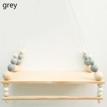 Wooden Bead Storage Shelf for Baby Room