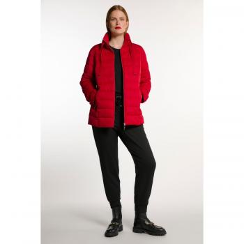 Giacca donna trapuntata ecologica rossa 64/66 con maniche a 3/4