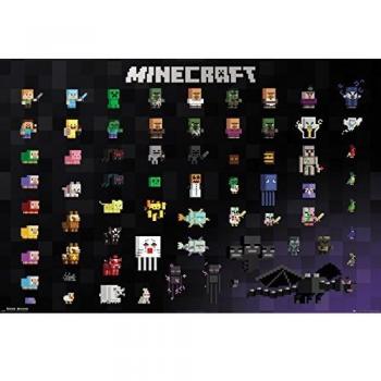 Großformatiges Minecraft-Pixel‑Poster – 65 × 3,5 × 3,5 cm aus Holz