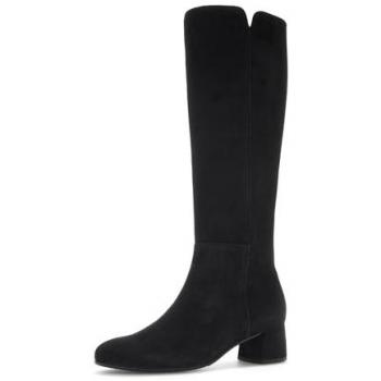 Gabor Ashby M Women's Knee High Black Suede Boots with Block Heel