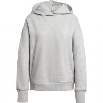 Adidas Sweatshirt ALL SZN Fleece IY6760 Grau Loose Fit – Damen, L, 70 % Baumwolle, 30 % Polyester