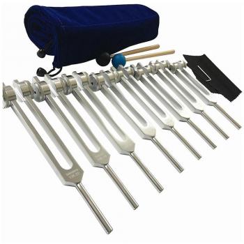 Mélodie Intérieure – Pack 8 Diapasons Argent pour Méditation