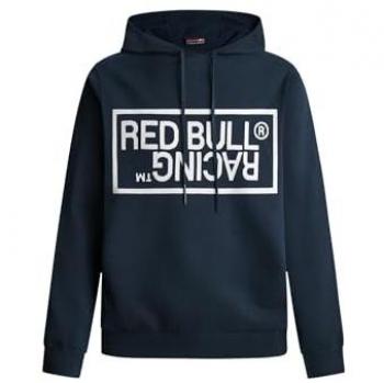 Blu XL Red Bull Racing felpa a cappuccio con logo intarsio