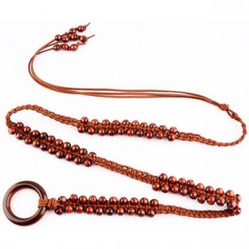 Purely Knitted Long Bead Waist Belt