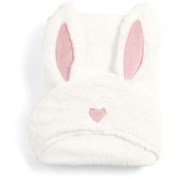 Millie & Boris Brand Mamas & Papas Hooded Baby Towel in Pink with Rabbit Print