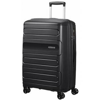 Valise souple extensible American Tourister Sunside Spinner 68, 3,7 kg, 72,5/83,5 L, noir sans poignée de traction
