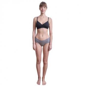 Confort naturel VERTBAUDET : lot de 2 soutiens-gorge en coton bio et dentelle noire