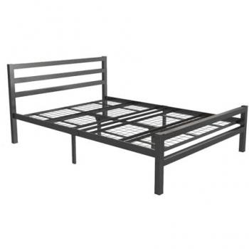 Lit Niki en métal noir avec espace de rangement 275 cm