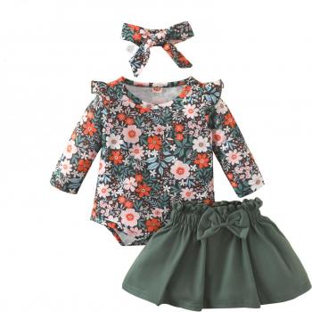 Ensemble de printemps floral pour bébés filles – 3 à 24 mois