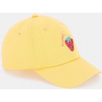 Gorra infantil rosa con parche de glitter