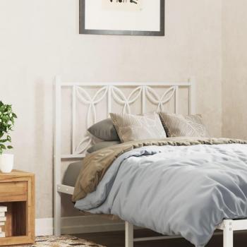 VidaXL Kopfteil Metall Weiß 75 cm, (1 St)