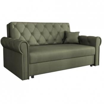 Columbus 198 convertible sofa – modèle Kronos 46 – couleur vert – pieds métalliques – fonction lit