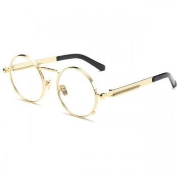 Black Metal Vintage Round Eyewear