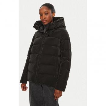 Women's 3XL Velvet‑Nylon Down Jacket – Black