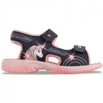 Lotto-Sandale „LED‑Glow“ – Bunt (Navy & Pink), Größe 34, synthetisches Material, blinkende LEDs
