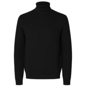 Schwarzer Rollkragenpullover „Däne“ – SLHDANE LS Knit – XL – Herren