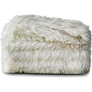 Bedsure Coperta Matrimoniale 150x200 cm – Plaid Pelosa Bianco