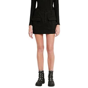Nero Desigual Gonna Corta Slim L