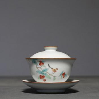 150ml Ru Kiln Gaiwan Tea Bowl with Lid