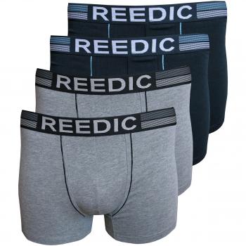 Reedic Herren Boxershorts, 4er Pack, Größe Large, grau/dunkelblau