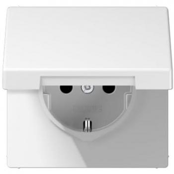 Presa Schuko con coperchio di sicurezza bianco Jung LS 1520 BFKIKL WW