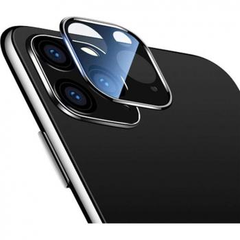 Cubierta de lente de cámara con marco metálico para iPhone 11 Pro Max