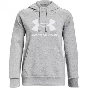 Sudadera Under Armour Rival Fleece Big Logo Gris Mujer
